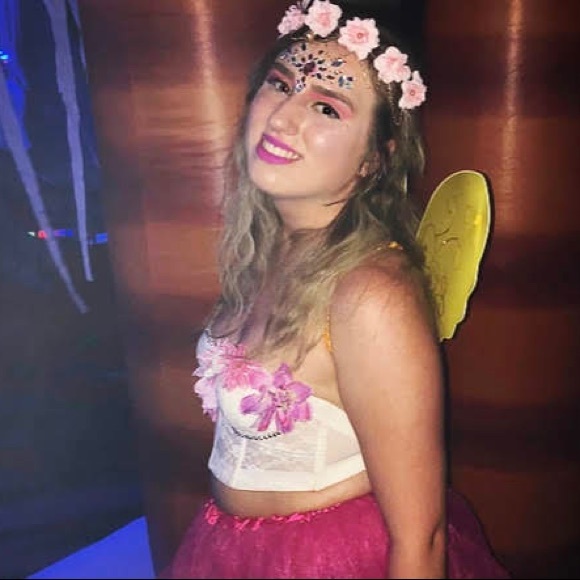 Custom-Made Floral Rave Bra - Picture 6 of 7